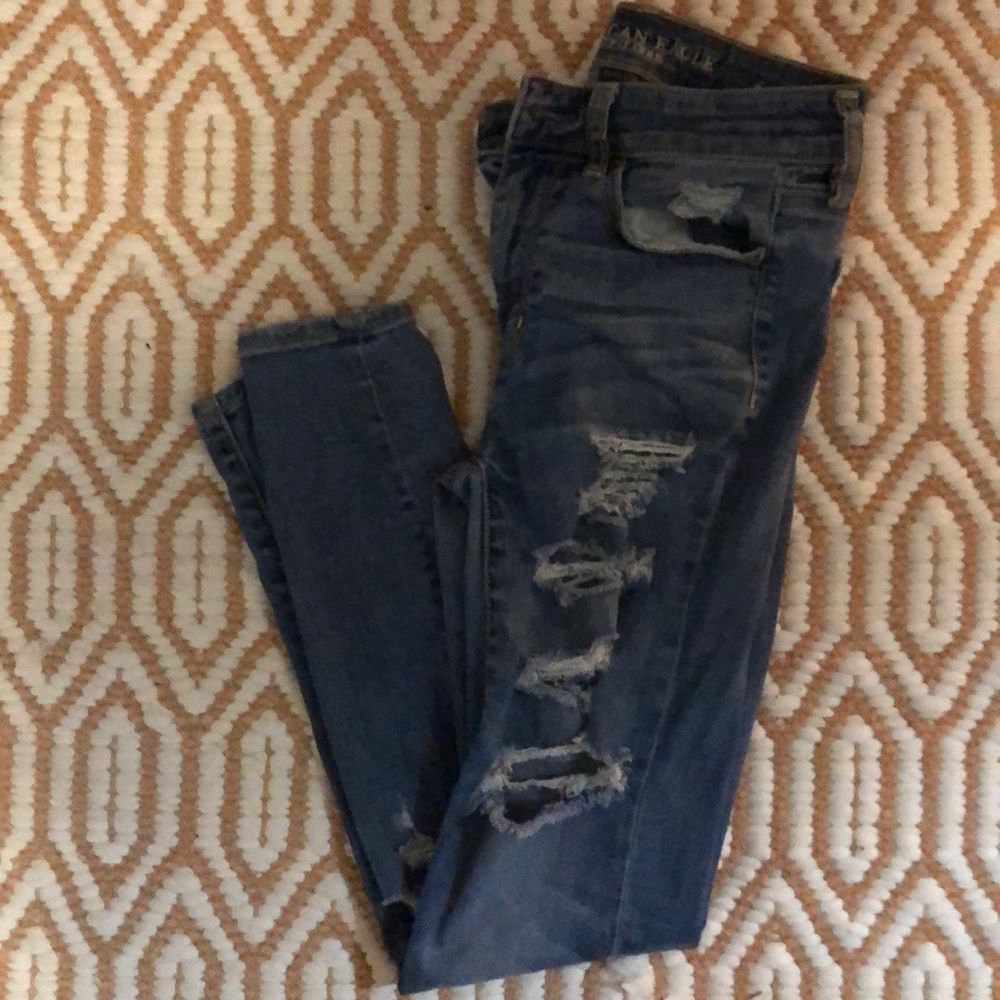 American Eagle skinny ripped jeans